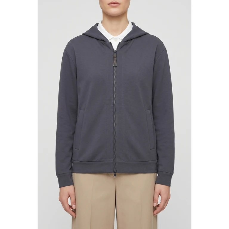 Wodark Grey Zip Hoodie