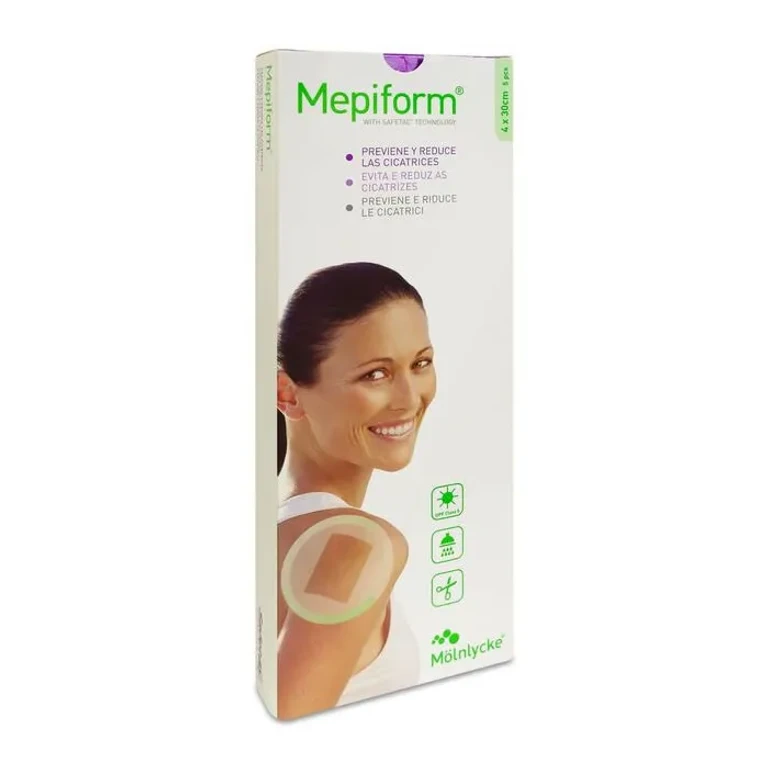 Silicone gel sheets for scar reduction Mepiform 4x30cm 5 pieces