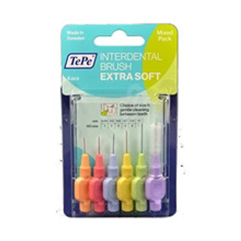 Escovas de dentes intermitentes Tepe Start MIX (extra macias) 6 unidades