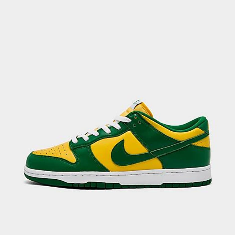 Nike Men's Dunk Low SP Casual Shoes in Varsity Maize/Pine Green/White Size: 7.5