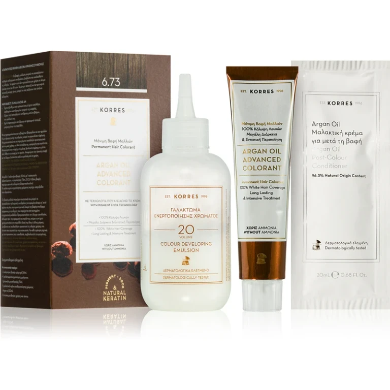 Argan Oil permanent hair dye with argan oil color 6.73 Golden Cocoa 50 ml