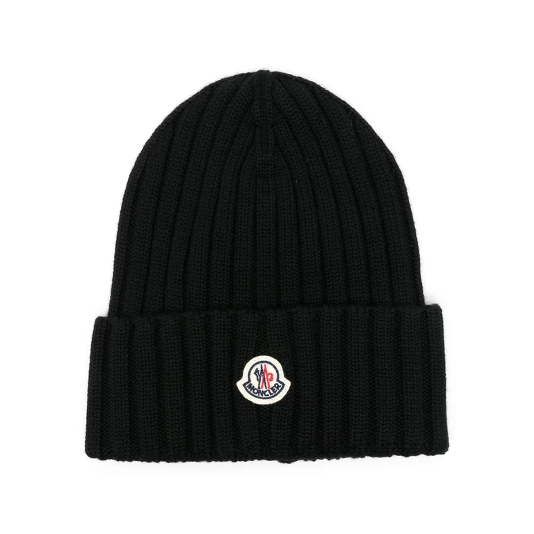 Logo-patch Ribbed Beanie