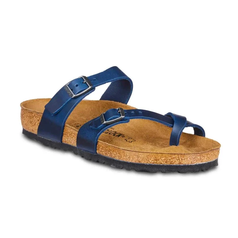 Women's Mayari Oiled Leather Blue Sandals