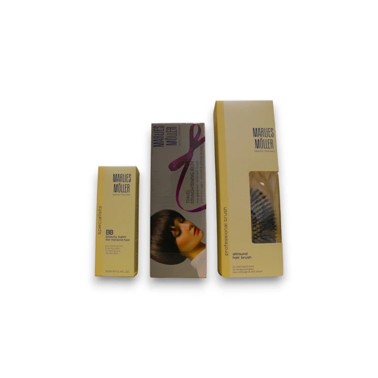 Hair Care Set Marlies Möller Keratin: Shampoo 200 ml, Conditioner 100 ml and Paddle Brush