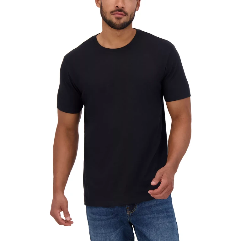 Men's Short Sleeve Jersey T-Shirt Black S:- Black, S