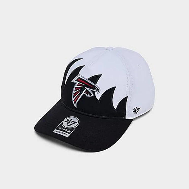 '47 Atlanta Falcons NFL HITCH Jagged Snapback Hat in White/Black