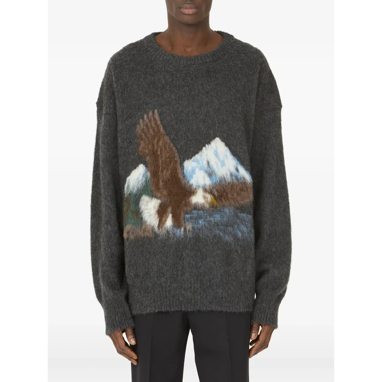 Intarsia-design Sweater