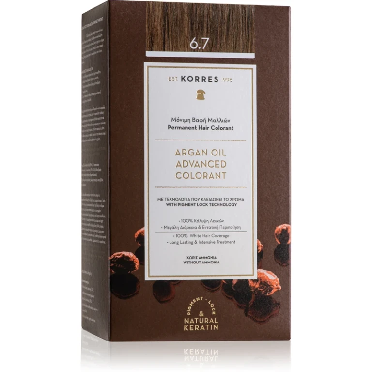 Argan Oil permanent hair dye with argan oil color 6.7 cocoa 50 ml