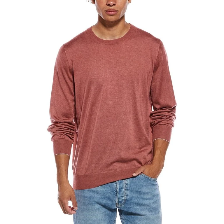 Raspberry Silk Wool Sweater