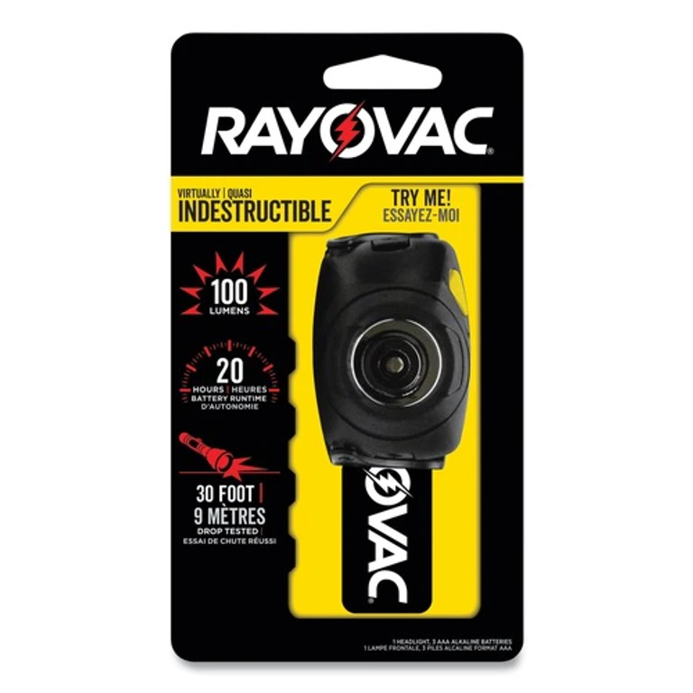 30 meters Projection 3 AAA Batteries Virtually Indestructible LED Headlight - Black