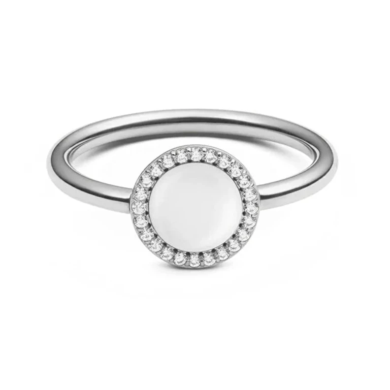 Original ring with mother of pearl and crystals Audrey DW0040127 - Circuit: 54 mm