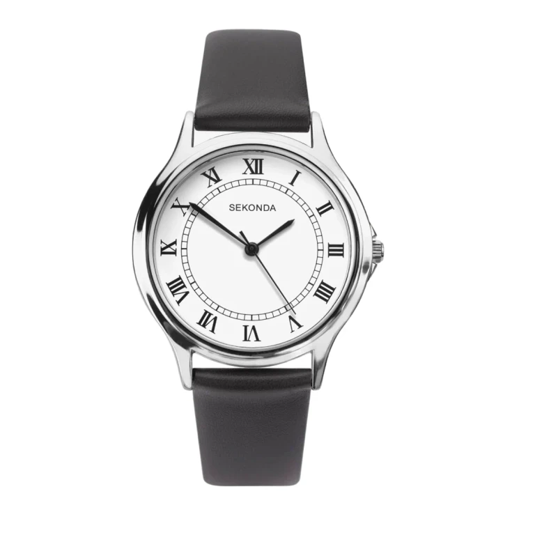 Quartz watch with leather strap 1683.82 for men