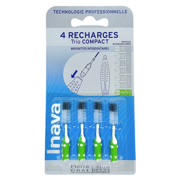Trio Compact - Interdental Brushes ISO 6 2.2mm Very Wide - 4 Green Refills