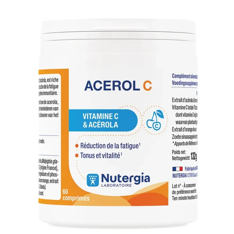 Nutergia Acerol C Vitamin C and Acerola 60 Tablets