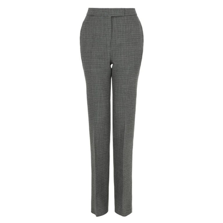 Houndstooth Wool Trousers