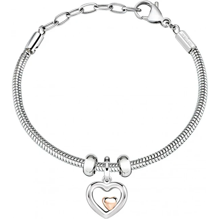 Bicolored Heart-Shaped Bracelet Scz1096