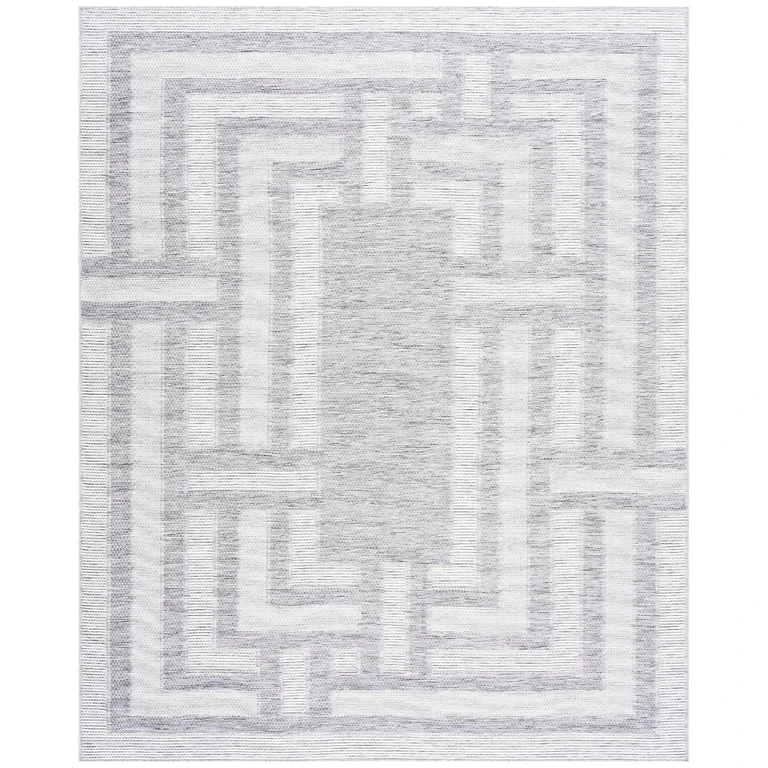 Amanda 8 x 10 Gray Indoor-Outdoor Area Rug