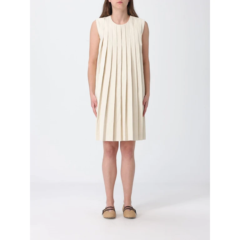 Pleated Linen Blend Mini Dress (V11027102MF0221)