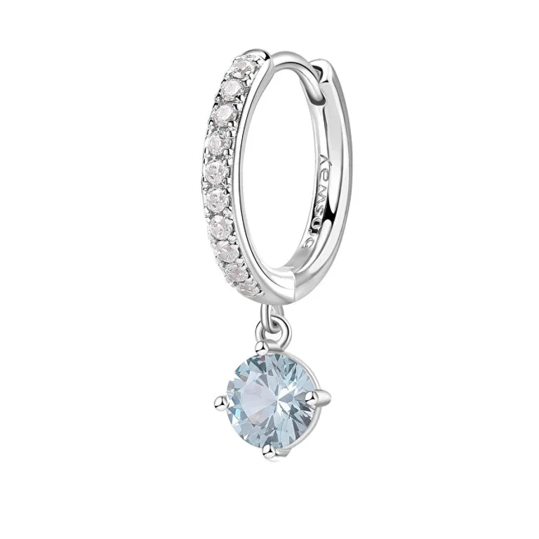 Fancy Cloud Light Blue Circle Single Earring FCL83