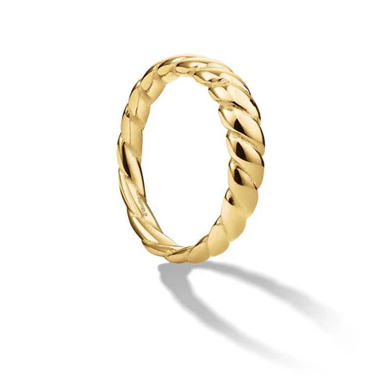 Minimalist Gold-Plated Ring Jrsc - Size: 52 Mm