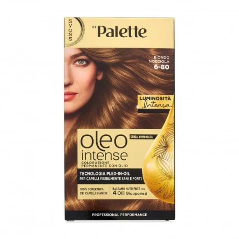 Oleo Intense Ammonia-Free Permanent Coloring with Oil, Hazelnut Blonde 6-80