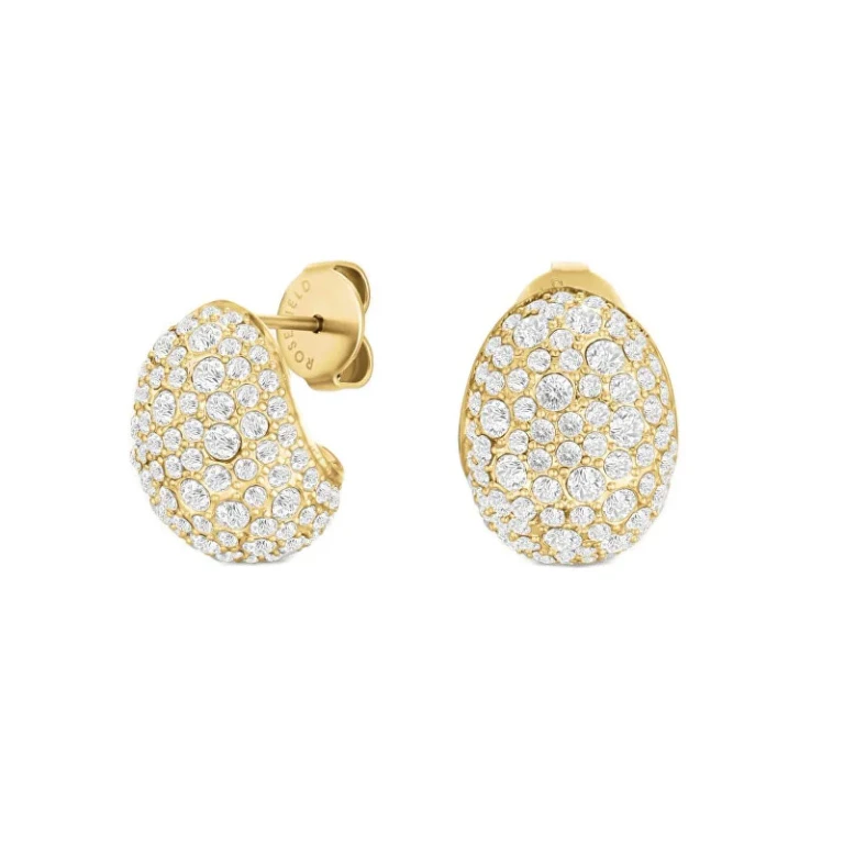 Elegant Gold-Plated Earrings with Mini Pavé Crystals Jempg-J1223
