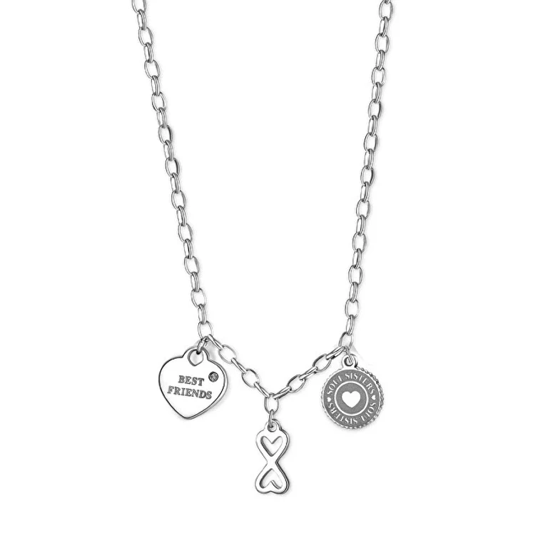 Women's Steel Necklace Friendship Happy Shar06