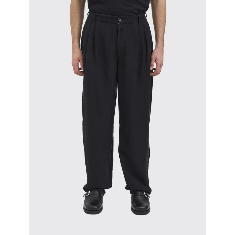 Wide Leg Cotton Linen Blend Trousers (26MSFT3809)