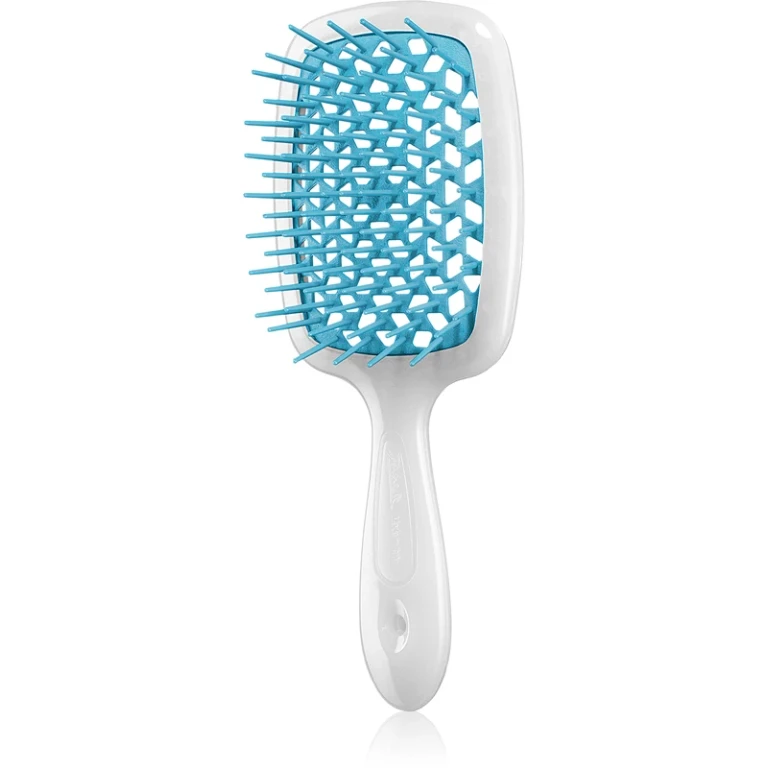 Superbrush Small small flat brush 17.5 x 7 x 3 cm white and blue