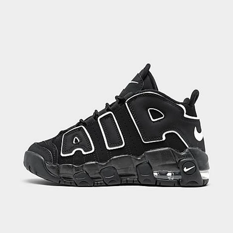 Boys Little Kids Air More Uptempo Casual Shoes in Black Size: 10.5