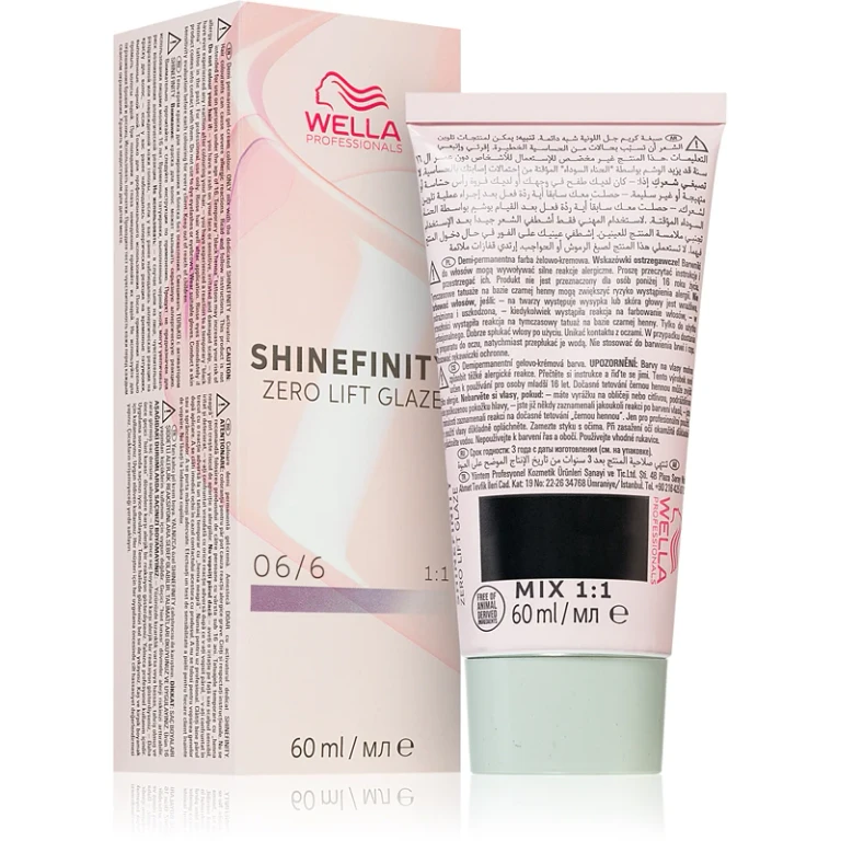 English hair dye Wella Shinefinity Zero Lift Glaze 60ml 06/6 | Dark purple blonde
