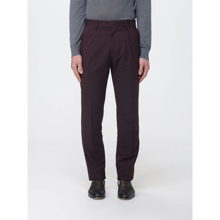 Cotton and Silk Tailored Trousers (MPNL400BX7GR)