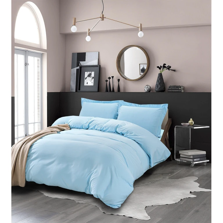 Essential 3-Piece Solid Duvet Cover Set