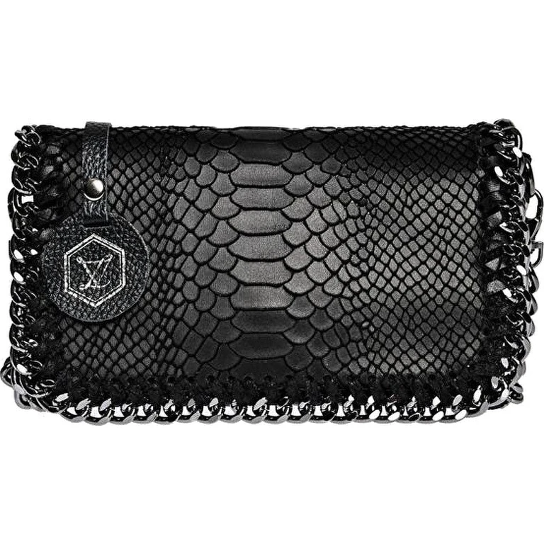 Women's Leather Shoulder Bag 8060 black