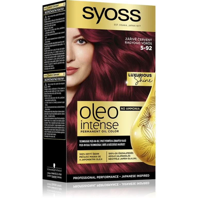 Oleo Intense permanent hair dye with oil color 5-92 Bright Red