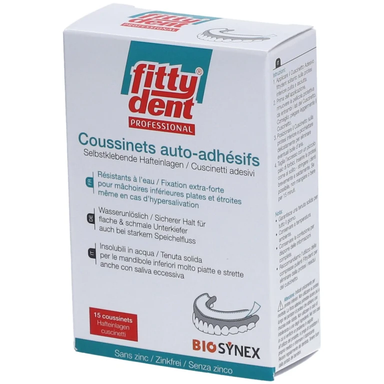 Fitty Dent Professionnel Adhesive Pads Extra Strong Fixing x15