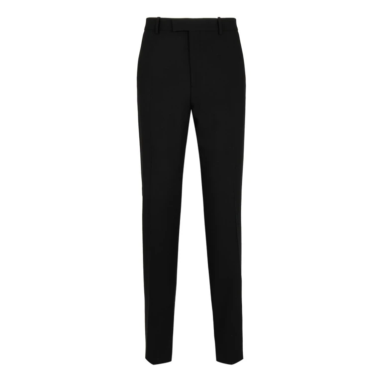 Mens Slim-Fit Wool Tailored Trousers