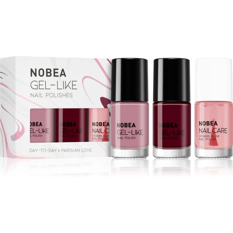 Day-to-Day Vienna Calmness Nail Polish Set 3x6 ml Bordeaux Pink