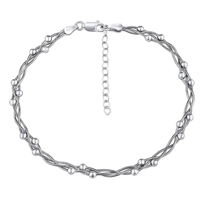 Braided Silver Ankle Chain Ttt420A