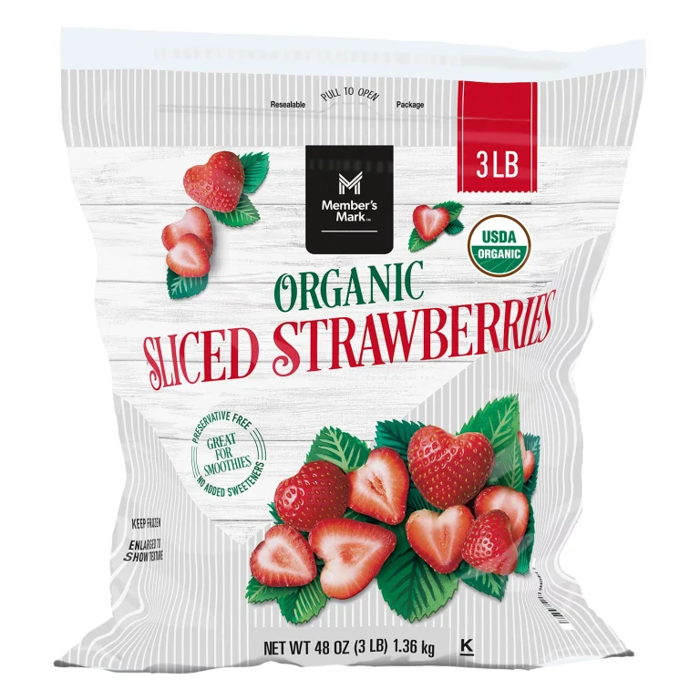 Organic Sliced Strawberries, Frozen, 3 lbs.