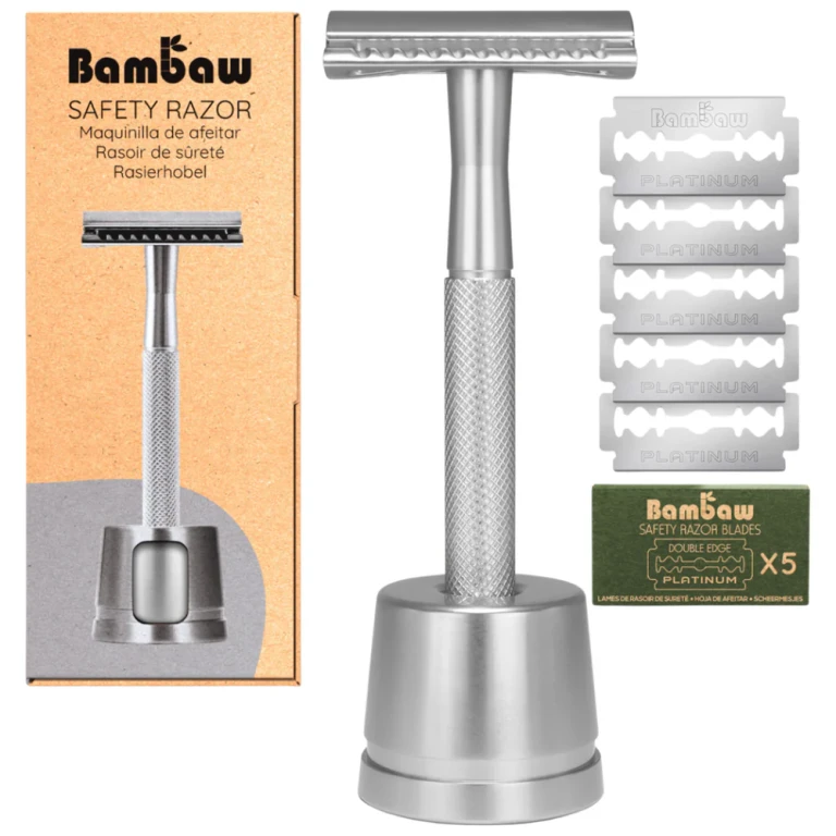 Safety Razor with Stand Silver