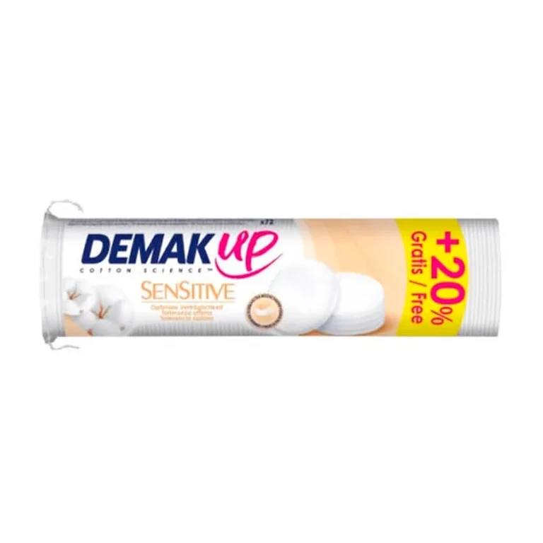 Makeup remover discs Demak Up Sensitive 72 units
