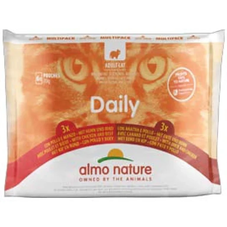 Daily Menu Cat Multipack Chicken Beef and Chicken Duck - 6 Sachets of 70Gr.