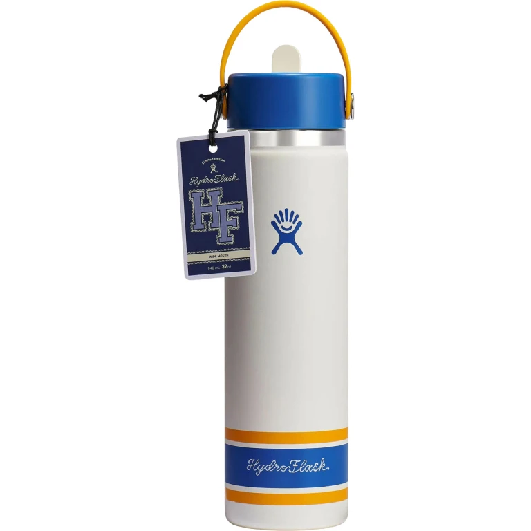 Wide Mouth Insulated Water Bottle with Flex Straw Cap 24oz