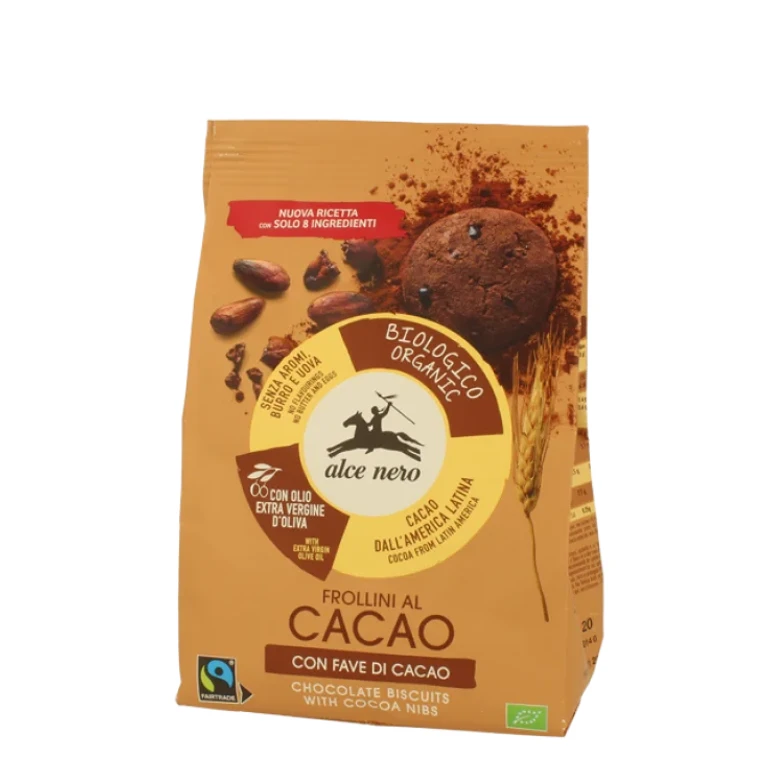 Cocoa Biscuits With Organic Cocoa Beans Alce Nero 250g