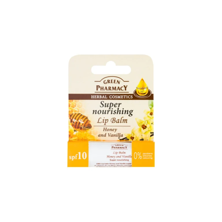 Honey Lip Balm Nourishing Lip Balm Spf 10 Without Silicones, Parabens And Colorants 3.6 G