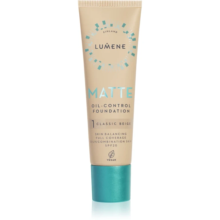 Matt Oil-Control Mattifying foundation SPF 20 color 1 Classic Beige 30 ml