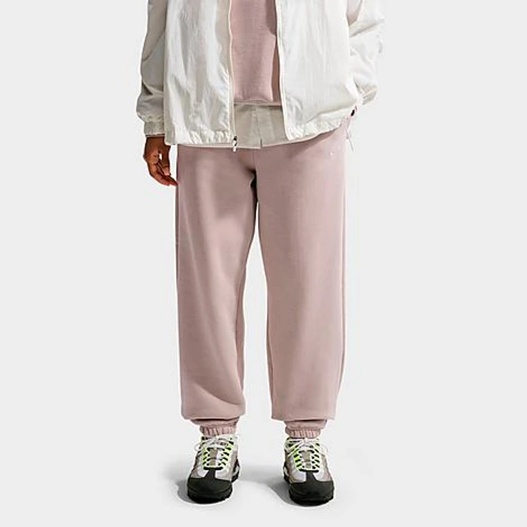 Nike Women's Studio Fleece Medium-Weight High-Rise Oversized Cuffed Pants in Cream II/Sail Size: XS