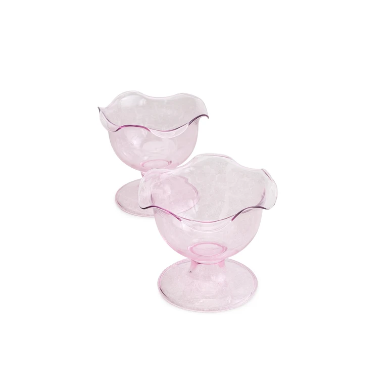 Glass Bowl Set Pink One Size