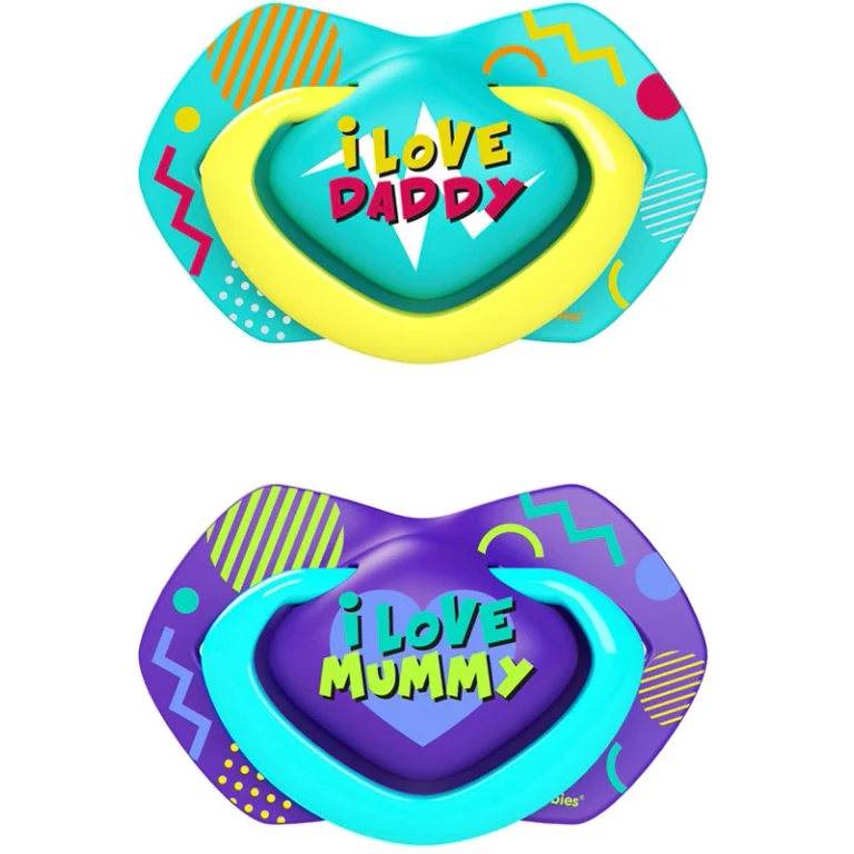 Neon Love A 0-6m pacifier Blue 2 pcs